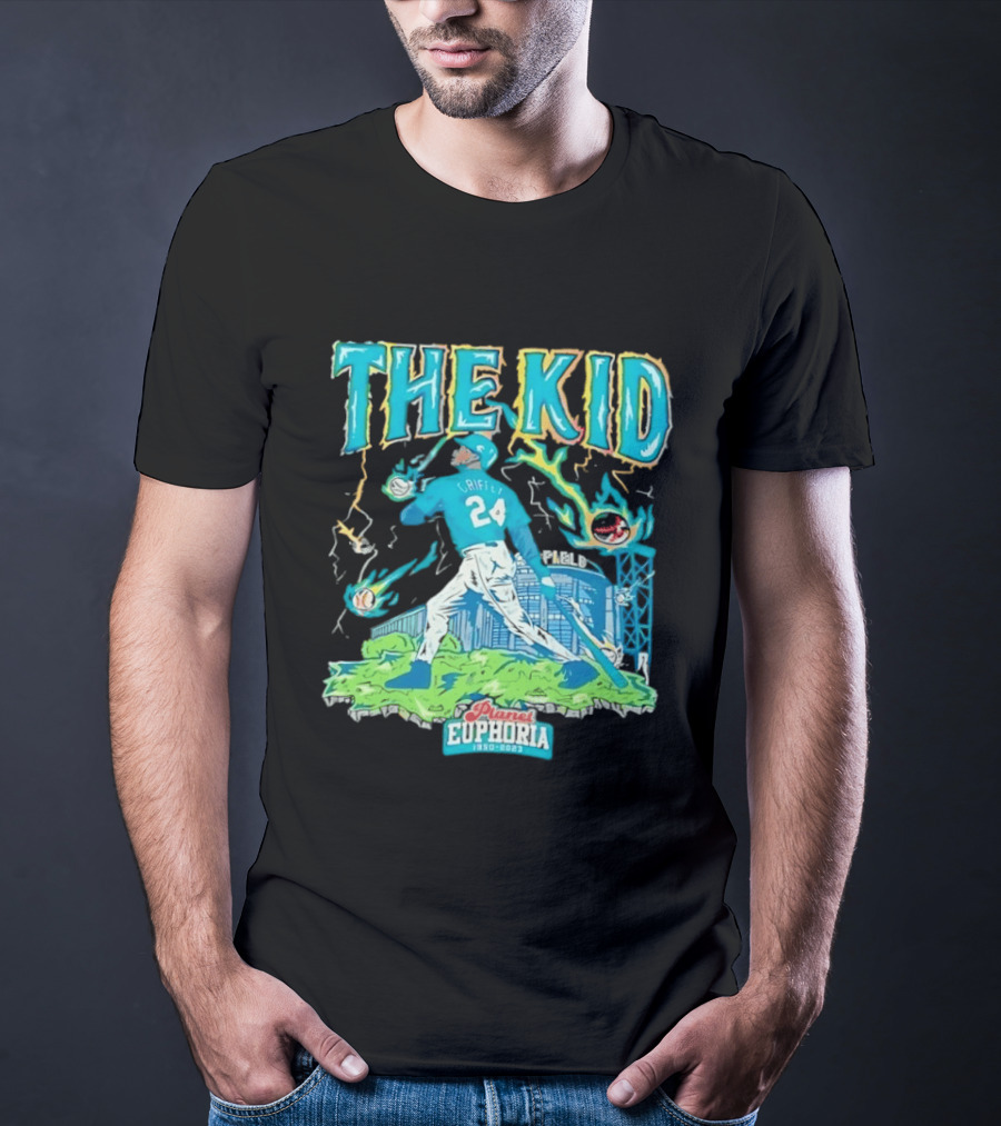 Ken Griffey Jr Seattle Mariners The Kid 24 Planet Euphoria Retro Baseball T-Shirt