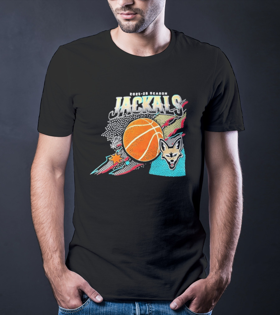 2025 26 Season Jackals Basketball Team With Fox And Starburst T-Shirt