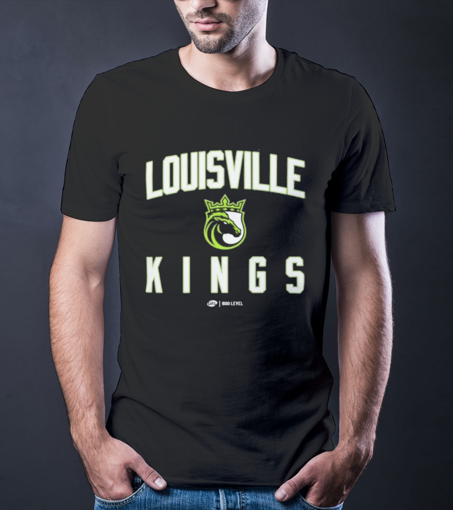 Louisville Kings UFL High Level Green Block Letters T-Shirt