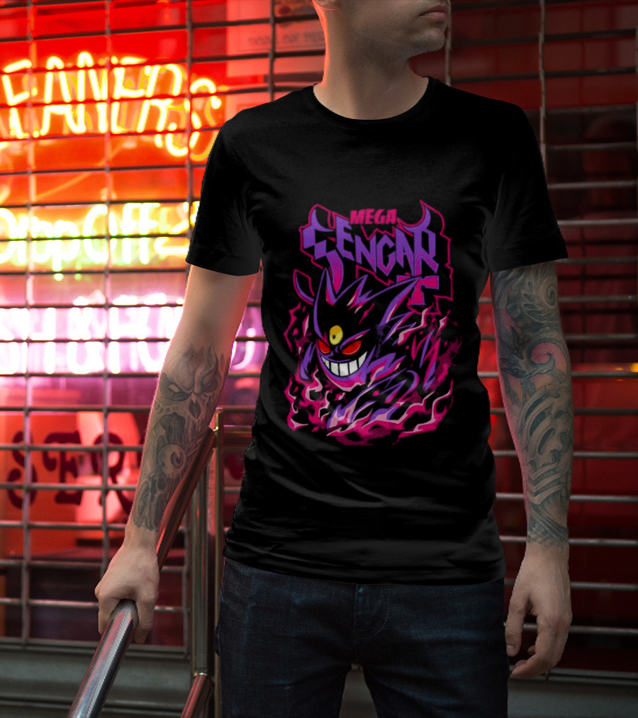 Mega Gengar Pokémon GO Fiery Purple T-Shirt
