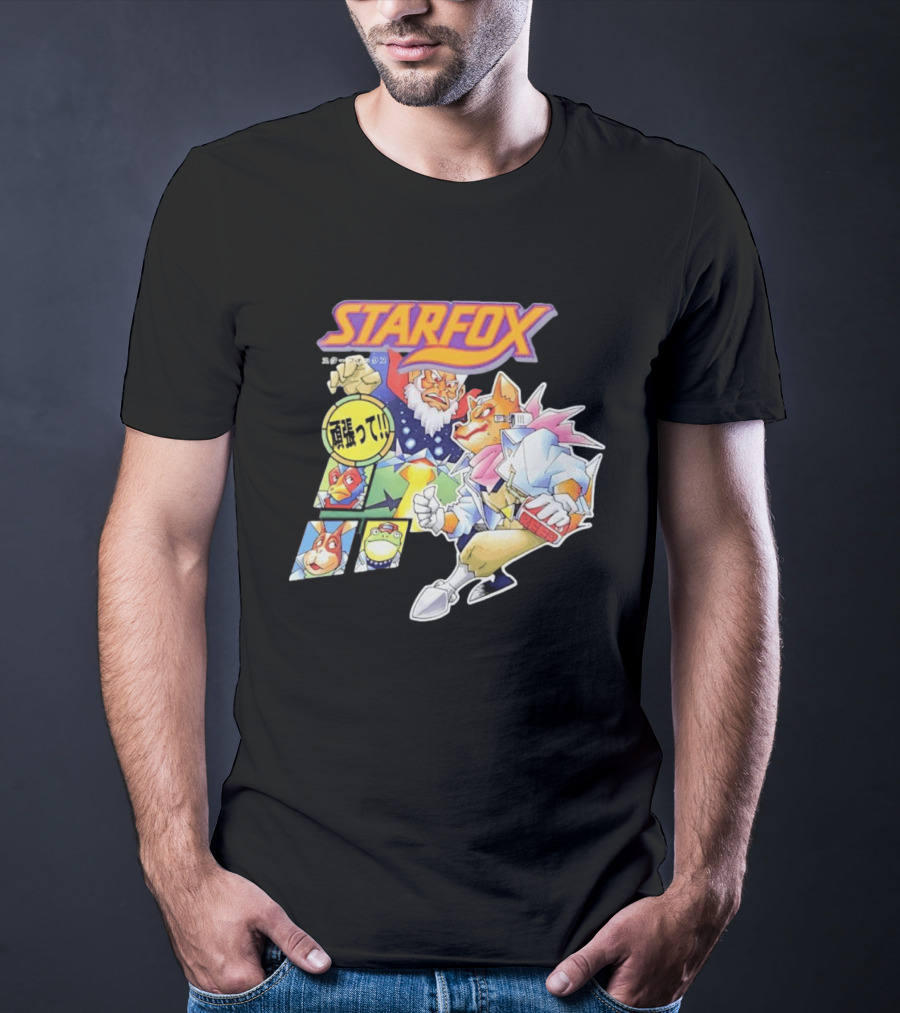 Starfox Japanese Kanji Manga Style Characters T-Shirt