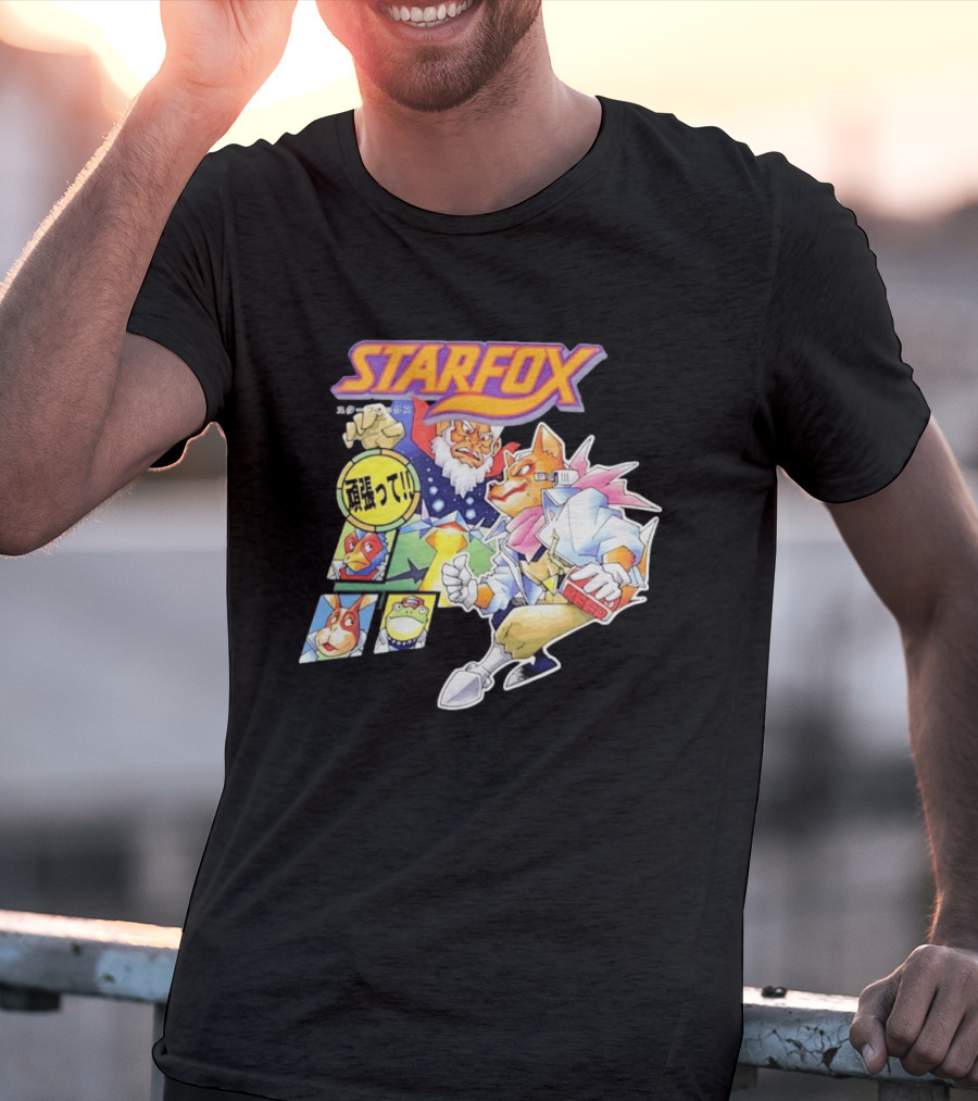 Starfox Japanese Kanji Manga Style Characters T-Shirt
