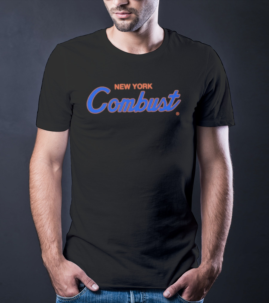 New York Combust Knicks Blue And Orange T-Shirt