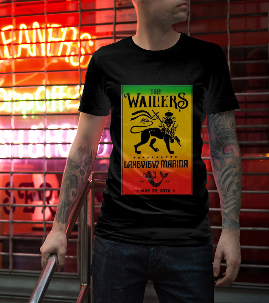 The Wailers Lakeview Marina Birmingham AL May 29 2026 Lion And Mermaid T-Shirt