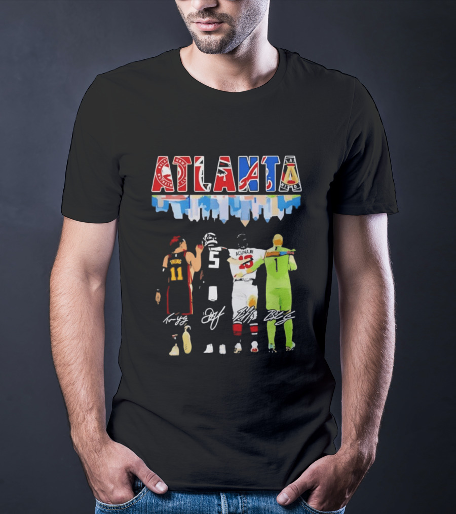 Atlanta Sports Trae Young Ronald Acuña Jr Hawks Falcons Braves United FC NBA MLB MLS T-Shirt