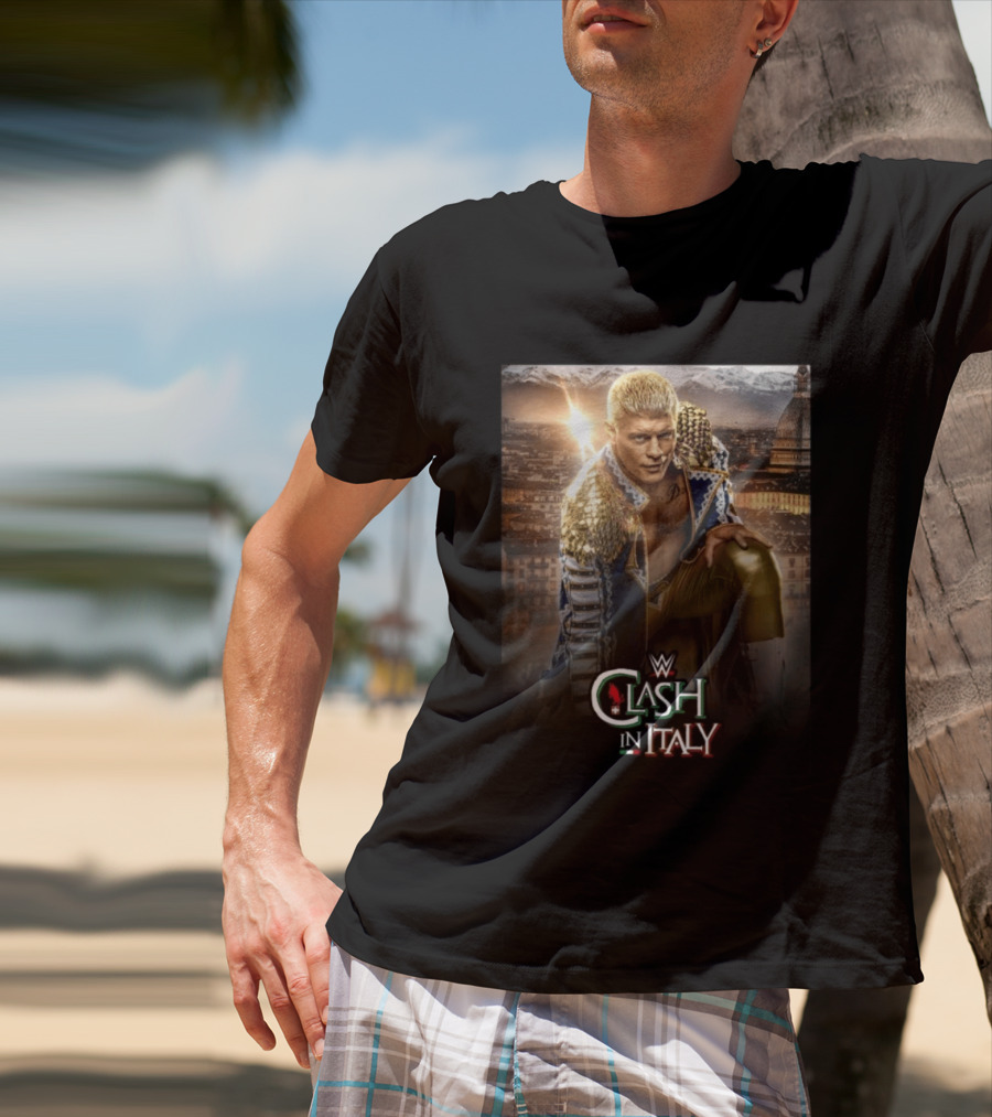 WWE Clash In Italy Turin 2023 Event Featuring Wrestling Star T-Shirt