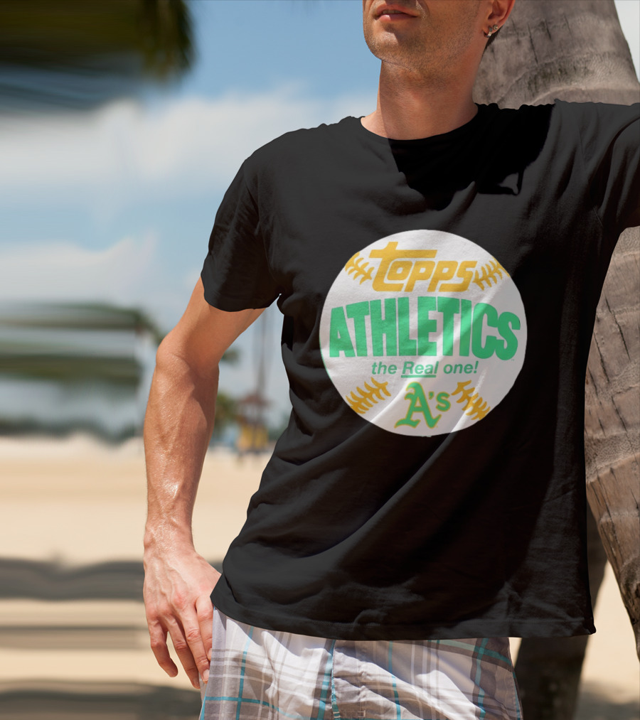 Topps Athletics The Real One A's Baseball T-Shirt