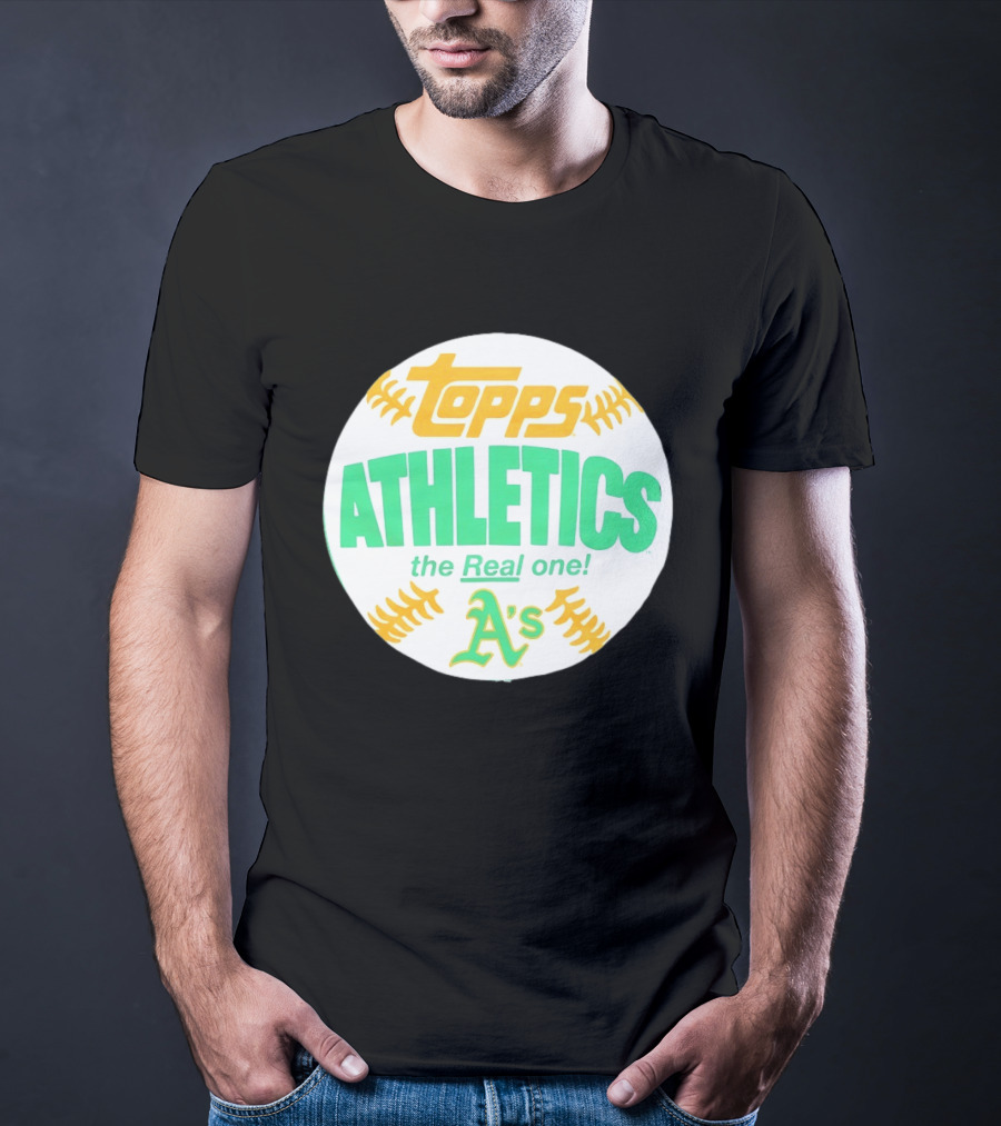 Topps Athletics The Real One A's Baseball T-Shirt