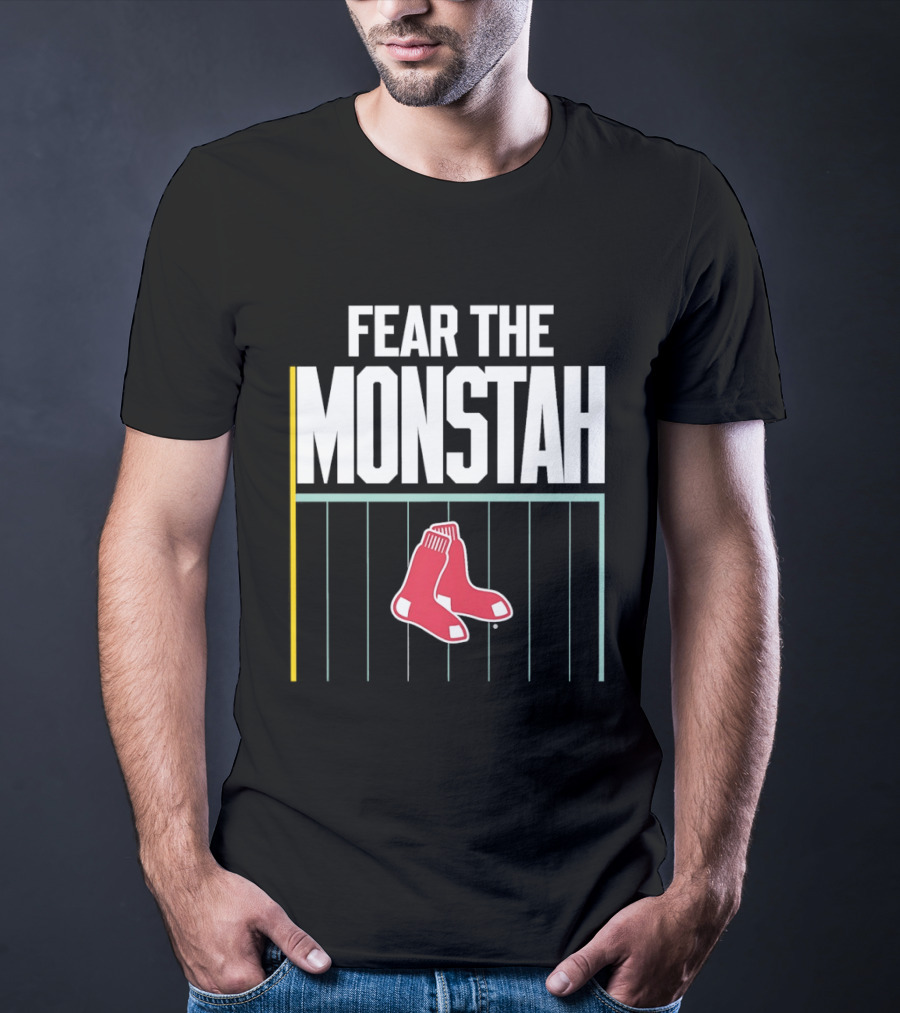 Boston Red Sox Fear The Monstah Major League Baseball Green Monster T-Shirt
