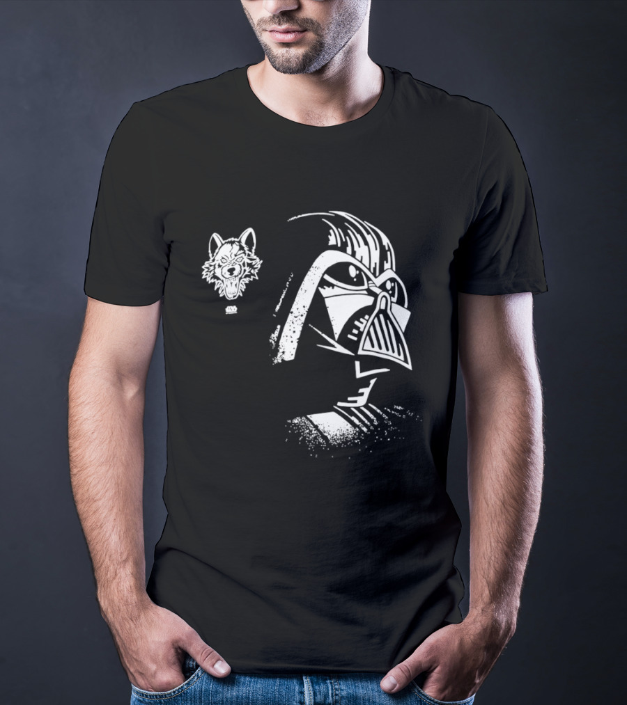 Darth Vader Galactic Empire Lightsaber Sith Star Wars Wolf Helmet T-Shirt
