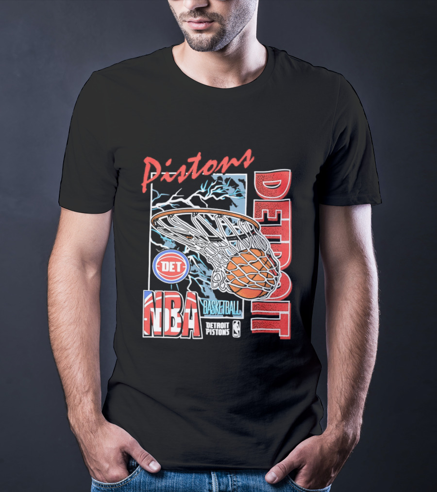 Pistons Detroit NBA Basketball DET Hoops 6 T-Shirt