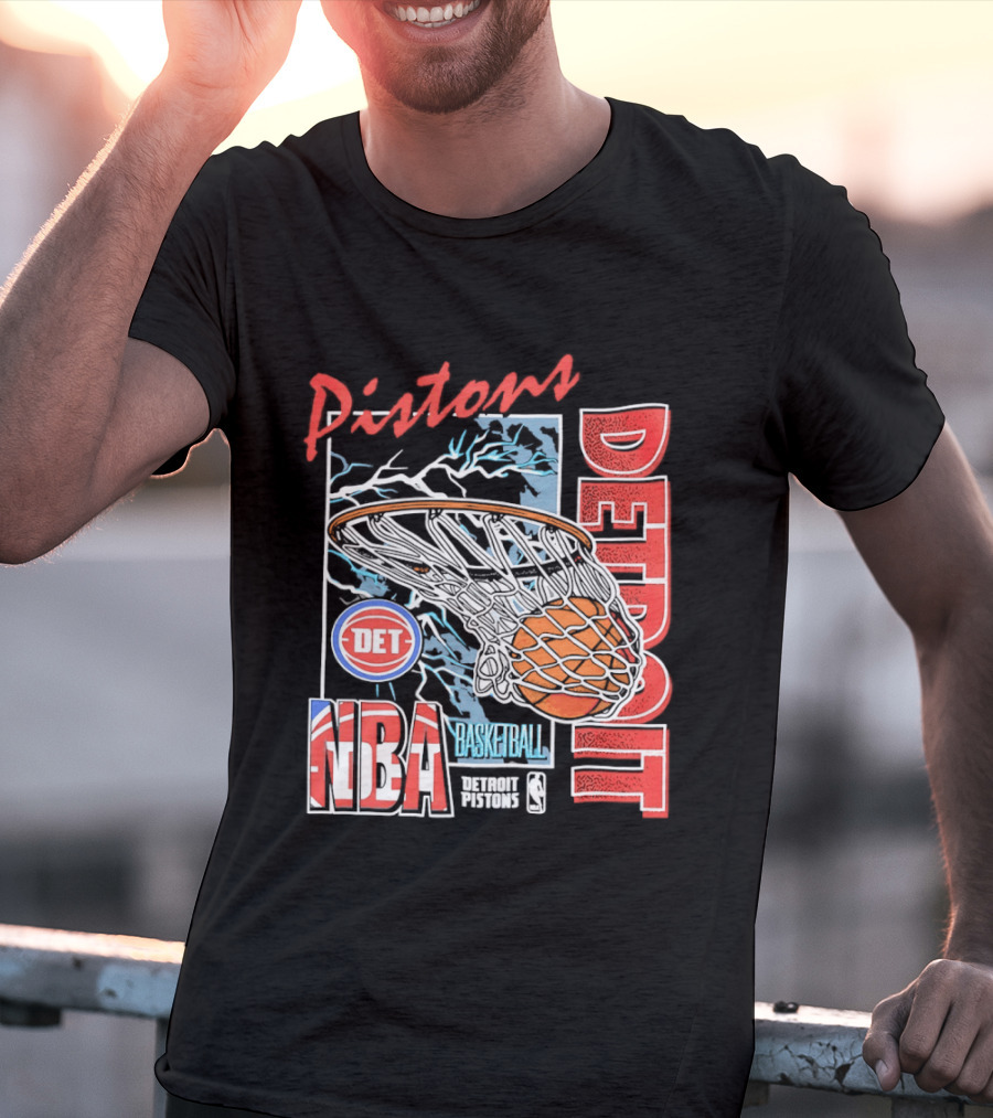 Pistons Detroit NBA Basketball DET Hoops 6 T-Shirt
