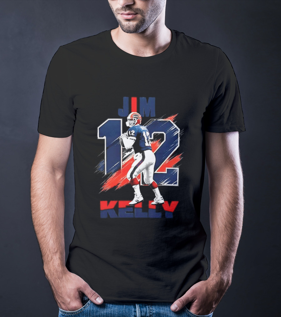 Jim Kelly 12 Buffalo Bills Football Player T-Shirt