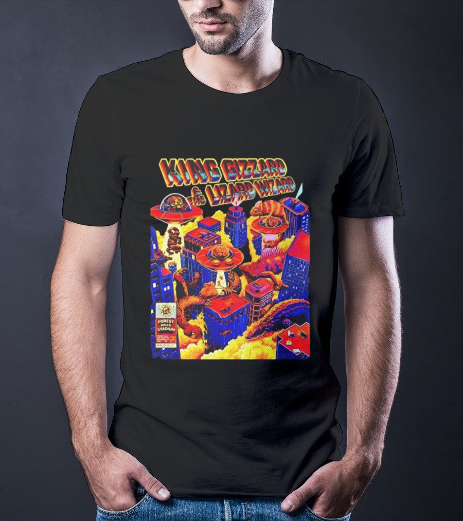 King Gizzard & The Lizard Wizard Forest Hills Stadium Sold Out Giant Monsters City Tour 2026 T-Shirt
