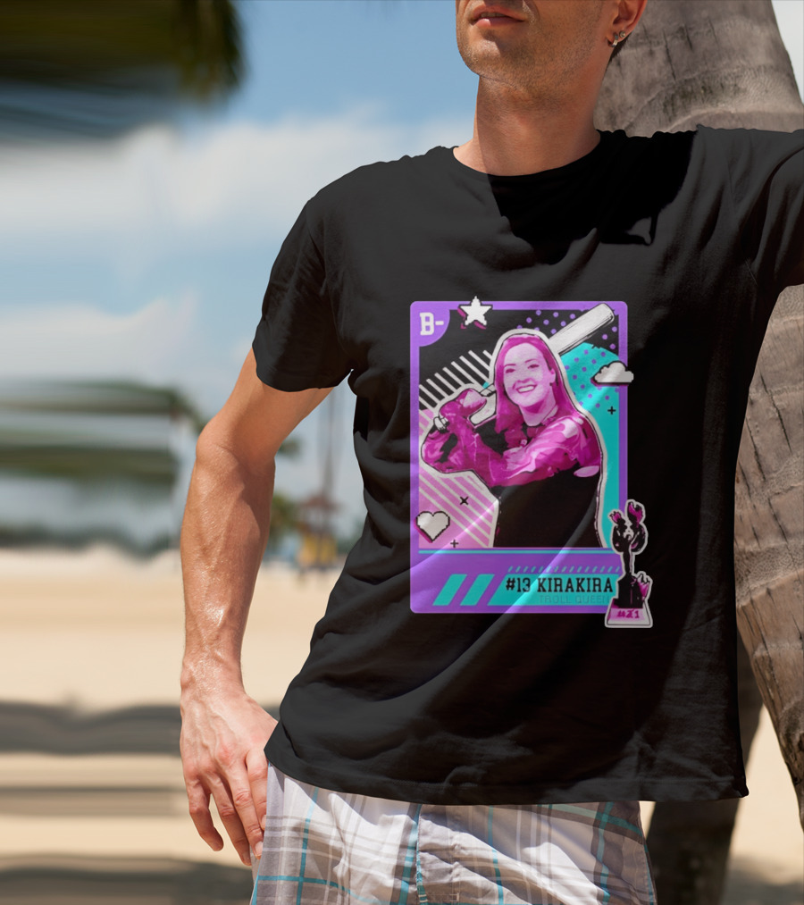 B Kirakira Troll Queen 13 X1 Star Baseball Player Card T-Shirt