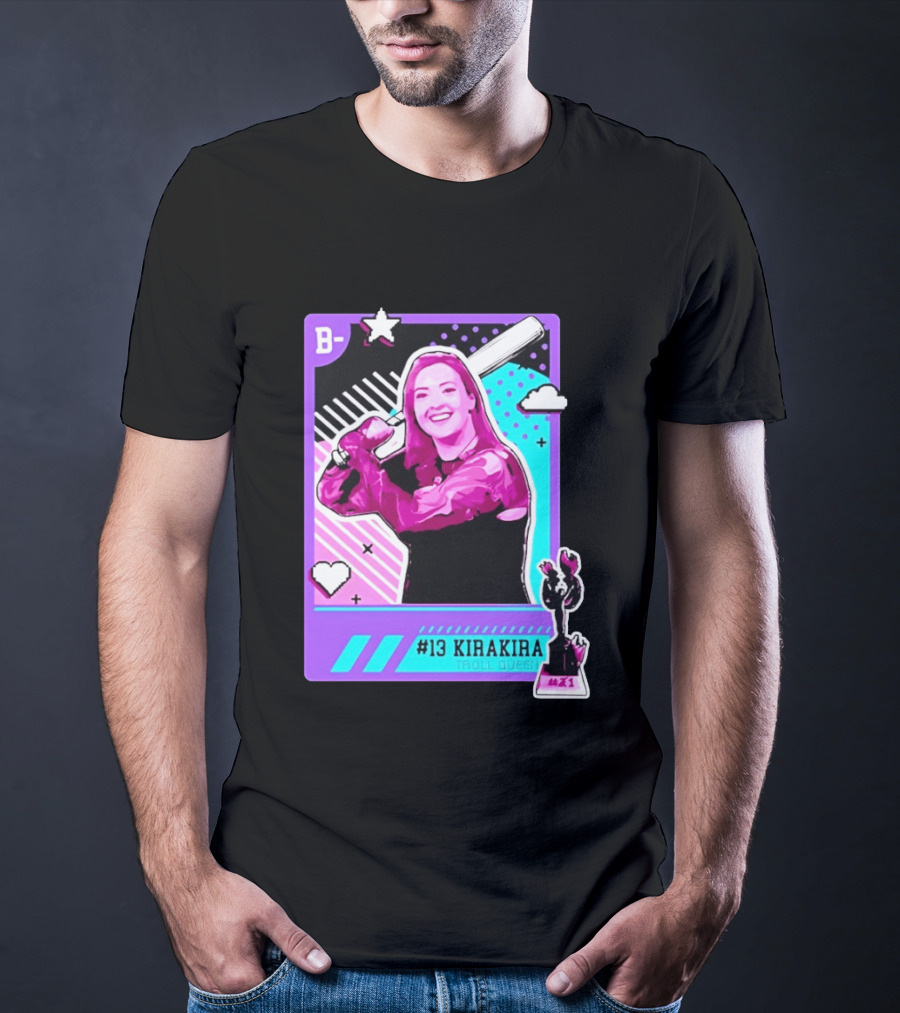 B Kirakira Troll Queen 13 X1 Star Baseball Player Card T-Shirt