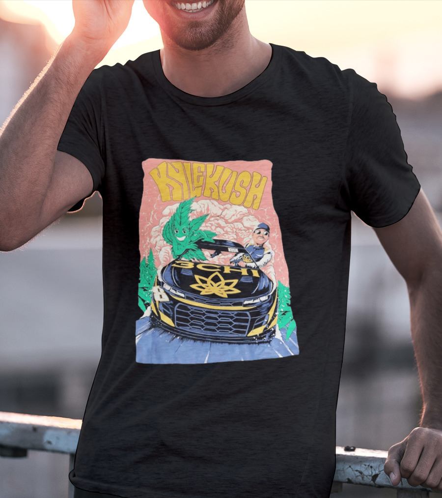Kyle Kush NASCAR 8 3CHI Racing Car Cannabis T-Shirt