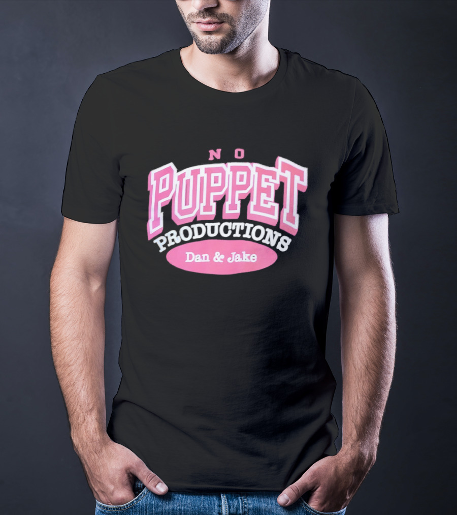 No Puppet Productions Dan & Jake Pink T-Shirt