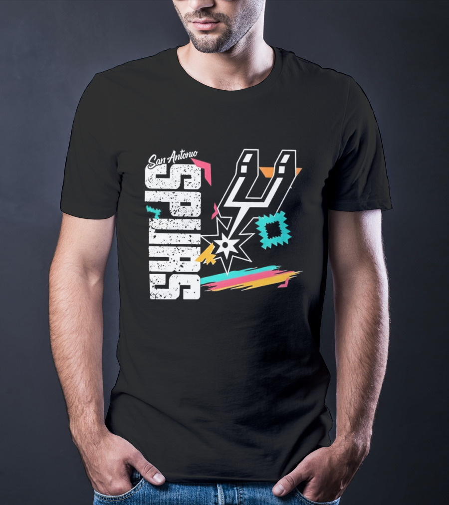 San Antonio Spurs Texas Basketball Retro Style NBA Team T-Shirt