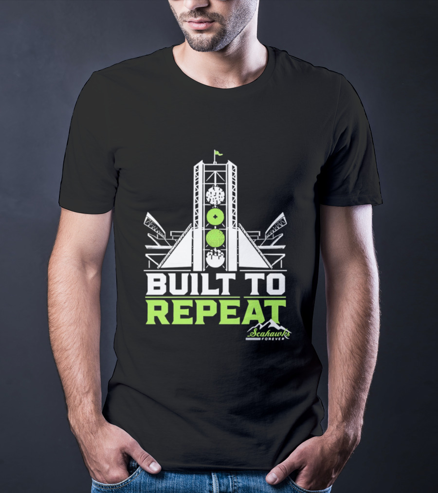Seattle Seahawks Built To Repeat Stadium Celebration T-Shirt