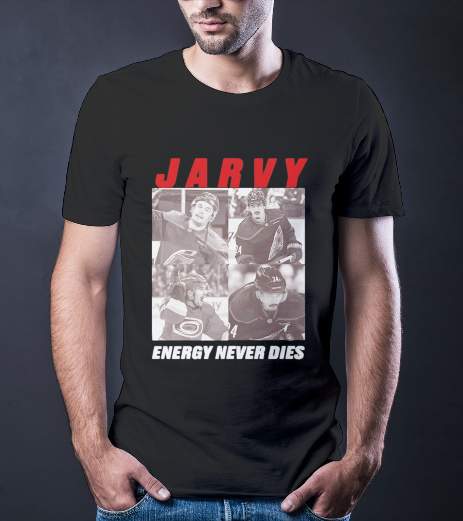 Seth Jarvis Jarvy Carolina Hurricanes Energy Never Dies T-Shirt