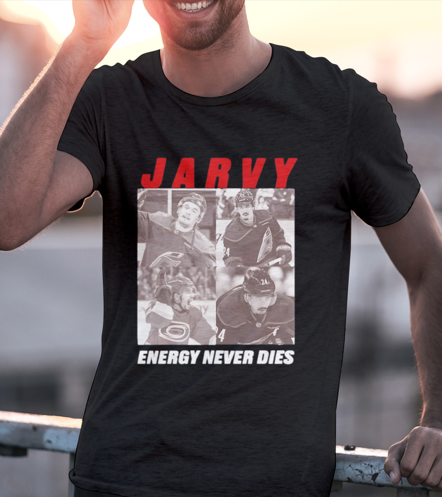 Seth Jarvis Jarvy Carolina Hurricanes Energy Never Dies T-Shirt