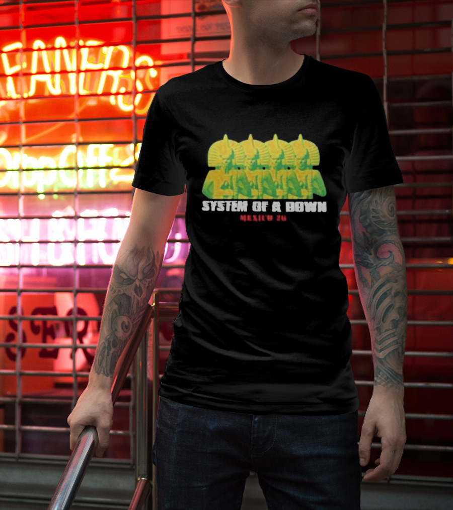 Original System Of A Down Pharaohs CDMX Mexico 2026 Event Estadio GNP Seguros May 27 28 T-Shirt