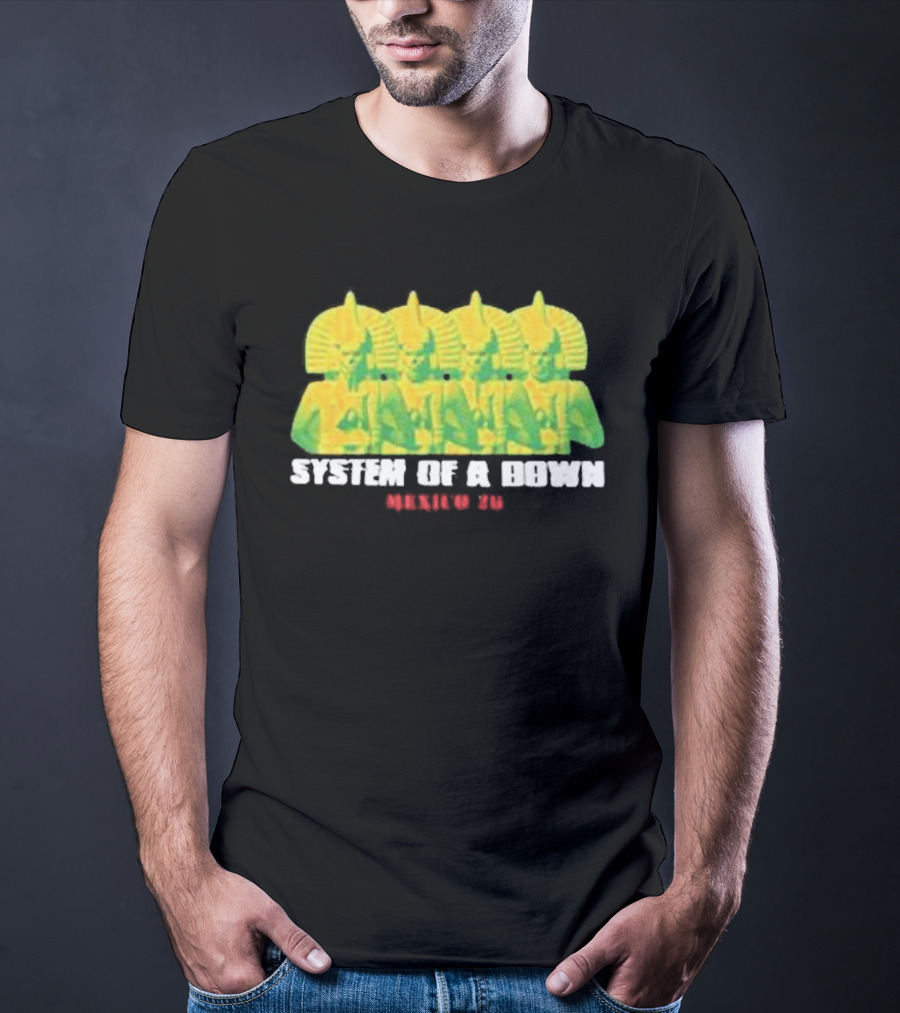 Original System Of A Down Pharaohs CDMX Mexico 2026 Event Estadio GNP Seguros May 27 28 T-Shirt