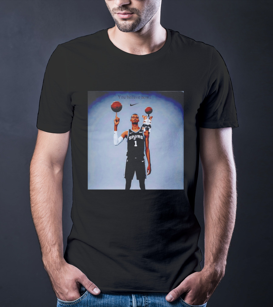 Victor Wembanyama NBA San Antonio Spurs Corgi You Believe Now T-Shirt