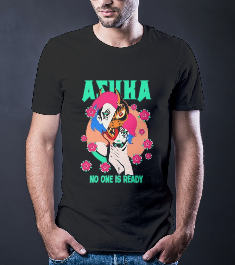 Asuka No One Is Ready Masked Floral T-Shirt