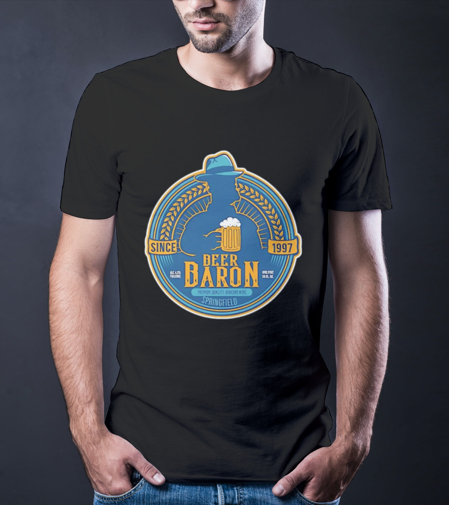 Beer Baron Since 1997 Premium Quality Homebrewing Springfield T-Shirt