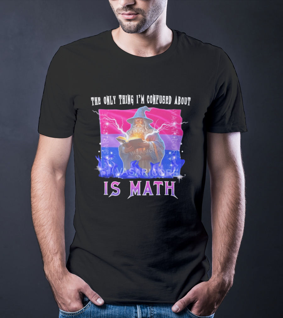 Bisexual Confused About Math Wizard With Flag T-Shirt