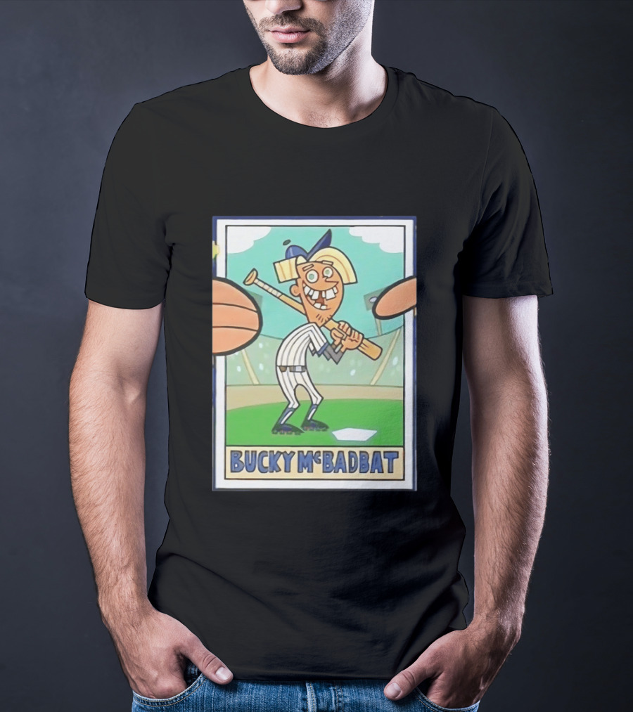 Bucky McBadbat Baseball Card The Fairly OddParents Trading Cards T-Shirt