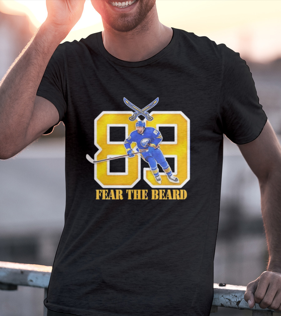 Buffalo Sabres Alex Tuch 89 Fear The Beard Hockey Player Fan Gear T-Shirt