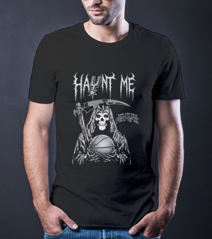 San Antonio Spurs Haunt Me Grim Reaper Basketball T-Shirt