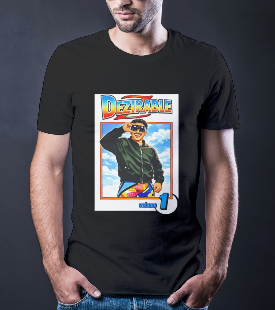 Dezirable Volume 1 Manga Cover Retro Style Sunglasses Colorful T-Shirt
