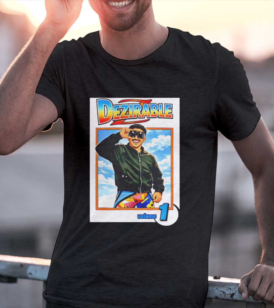 Dezirable Volume 1 Manga Cover Retro Style Sunglasses Colorful T-Shirt