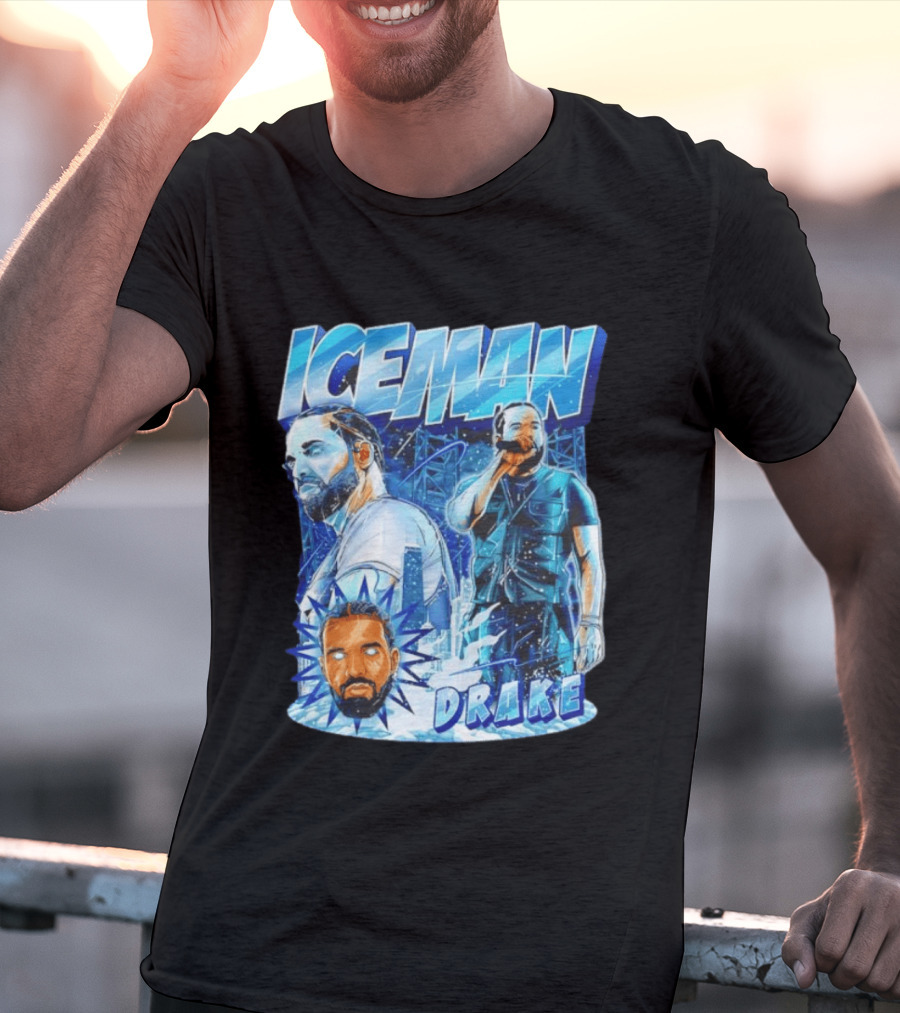 Drake Iceman Glowing Eyes Frozen City T-Shirt