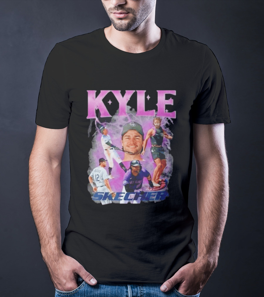 Kyle Skechers Baseball Player Collage T-Shirt