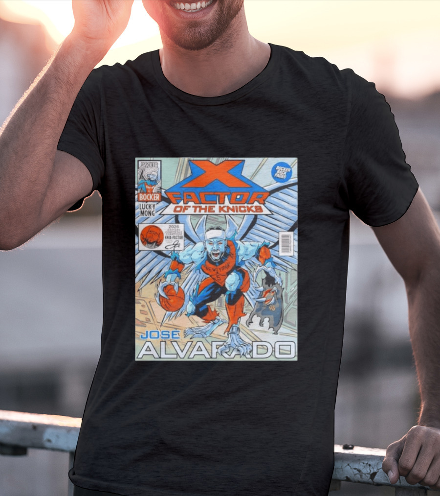 Knicks Jose Alvarado X Factor Comic Style New York Basketball Player T-Shirt