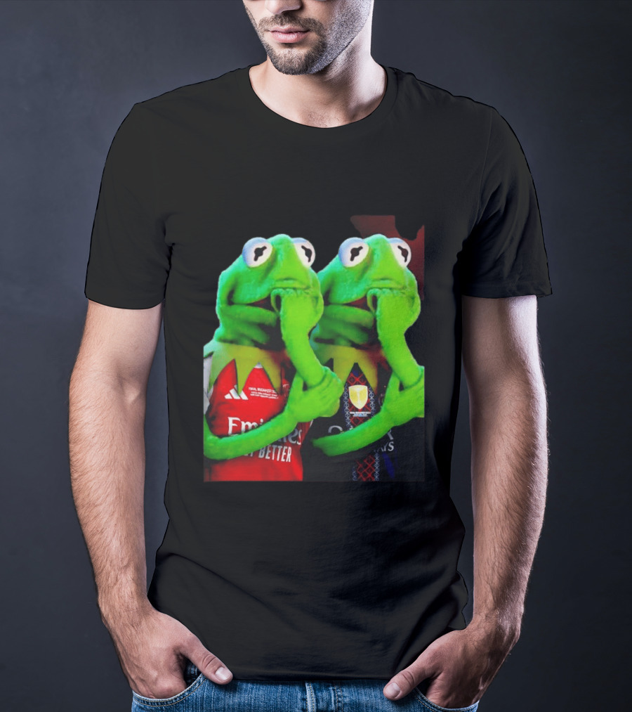 Kermit The Frog Thinking Arsenal Paris Saint Germain Final Budapest Emirates Groupama 2023 T-Shirt