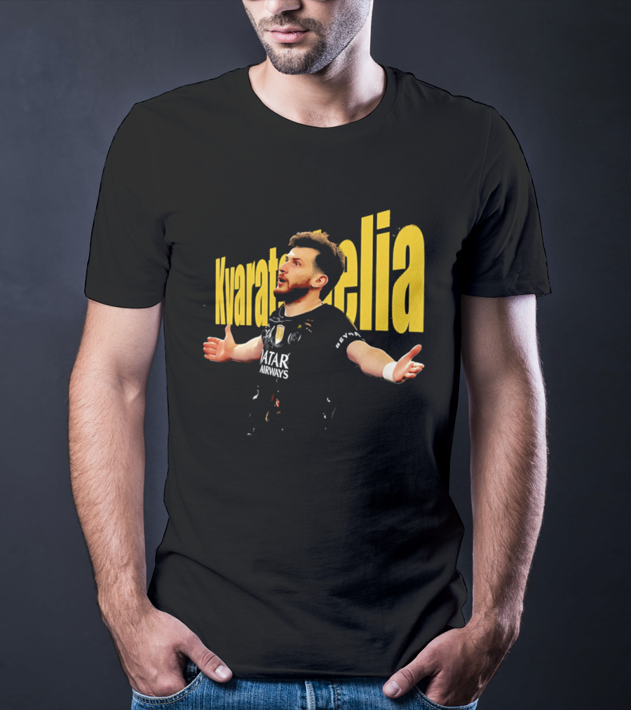 Paris Saint Germain Qatar Airways Kvaratskhelia T-Shirt