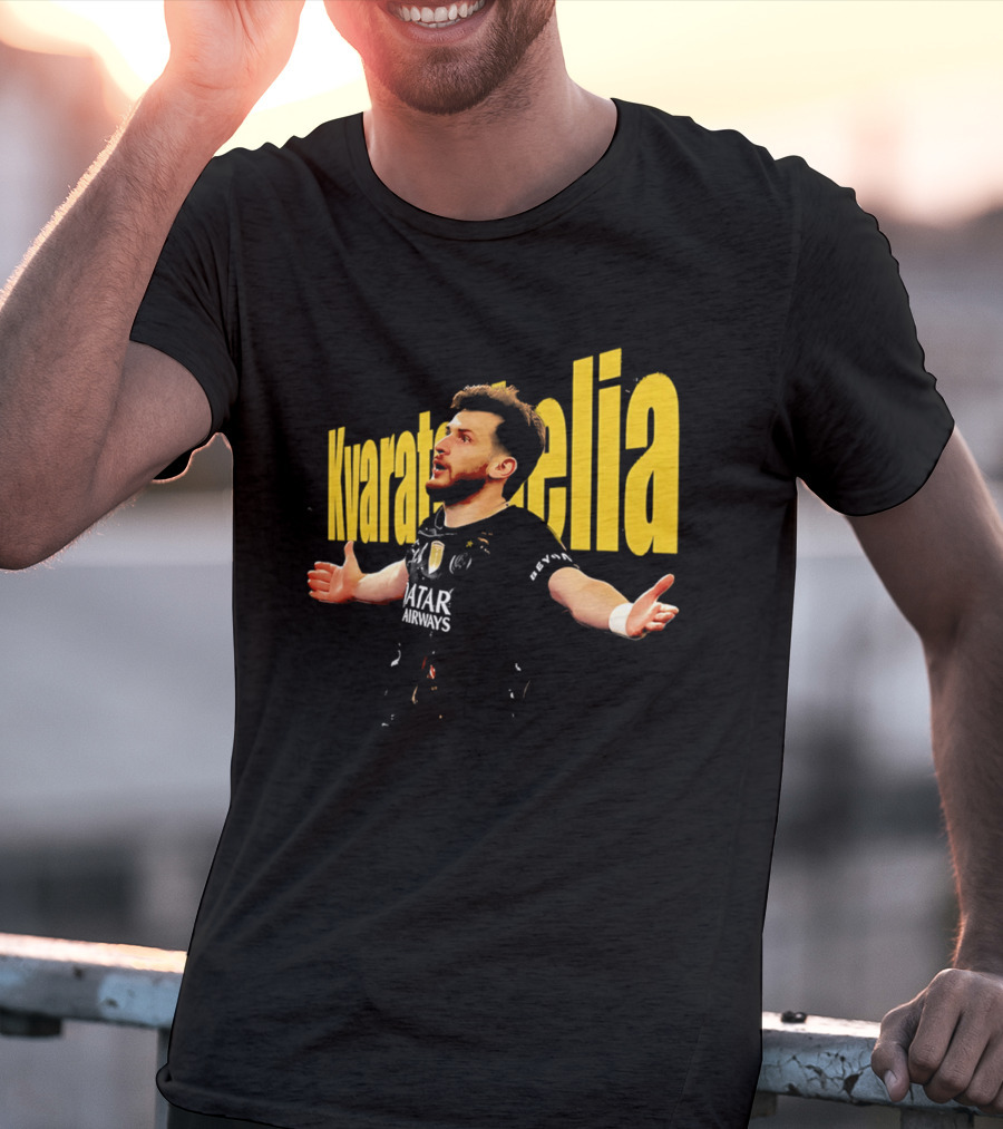 Paris Saint Germain Qatar Airways Kvaratskhelia T-Shirt