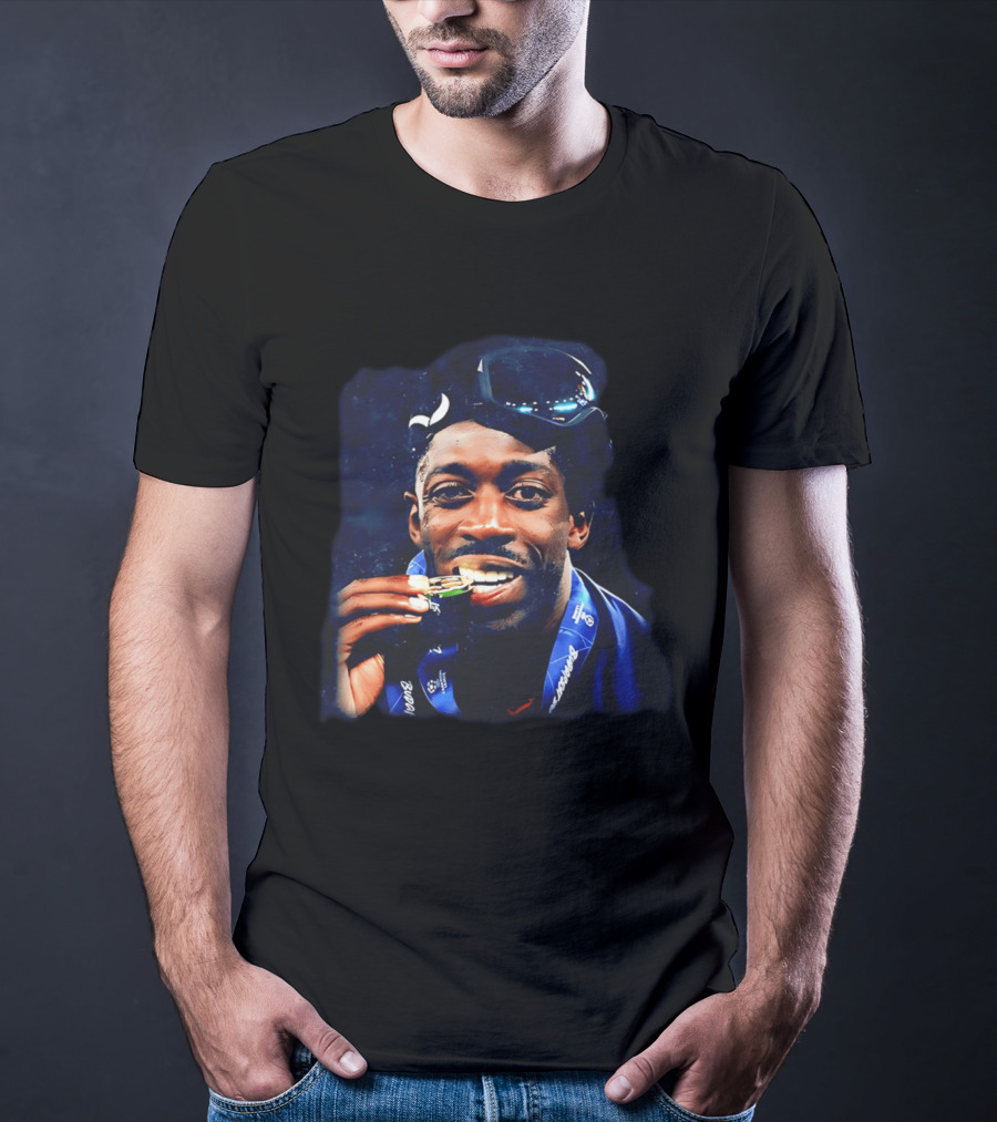 Paris Saint Germain Ousmane Dembele Biting Medal Celebration T-Shirt
