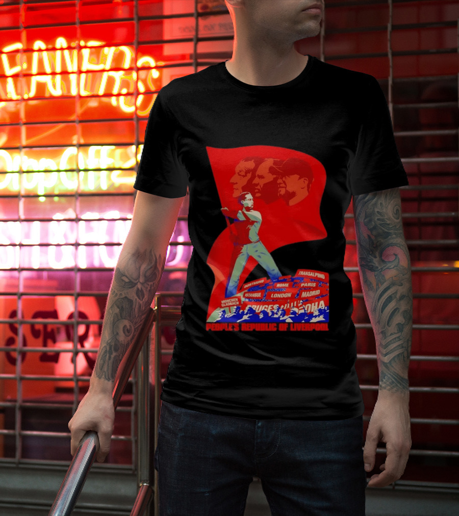People's Republic Of Liverpool Transalpino Anfield Heroes Reds Cities Flag T-Shirt