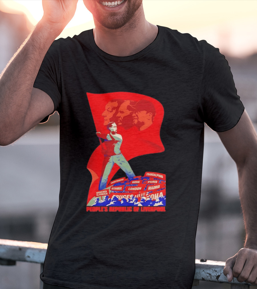 People's Republic Of Liverpool Transalpino Anfield Heroes Reds Cities Flag T-Shirt