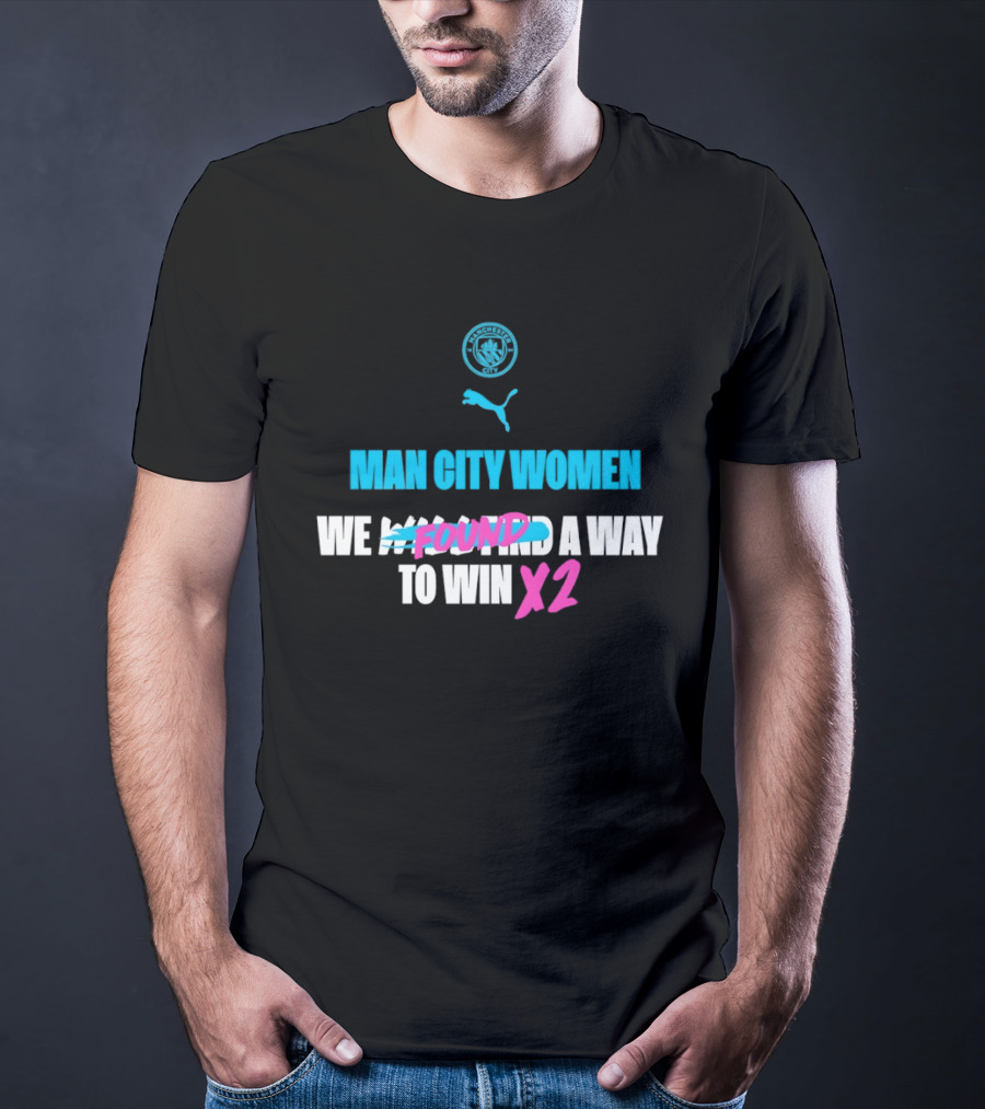 Man City Women We Found A Way To Win X2 Puma T-Shirt