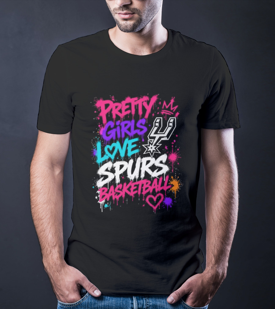 Pretty Girls Love Spurs Basketball San Antonio Spurs T-Shirt