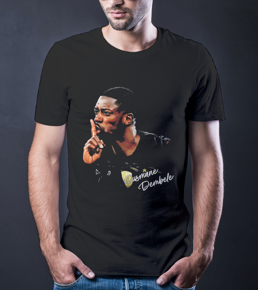 Ousmane Dembele Shhh Gesture PSG Soccer Star T-Shirt