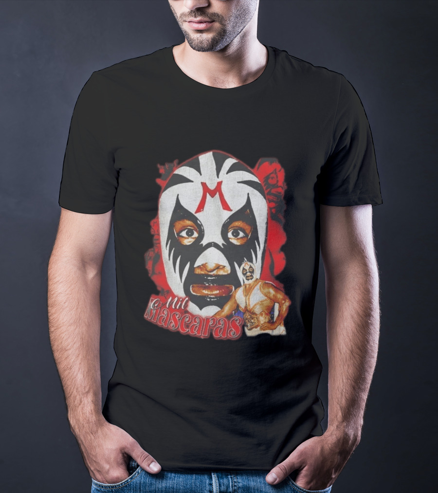 Mil Mascaras Lucha Libre Mask Iconic Mexican Wrestling Legend T-Shirt